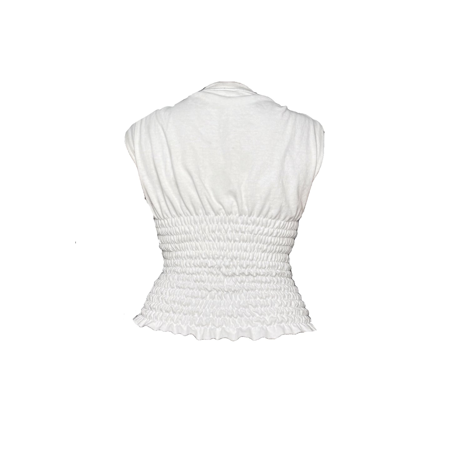 NY YANKEES SHIRRED TEE (S)