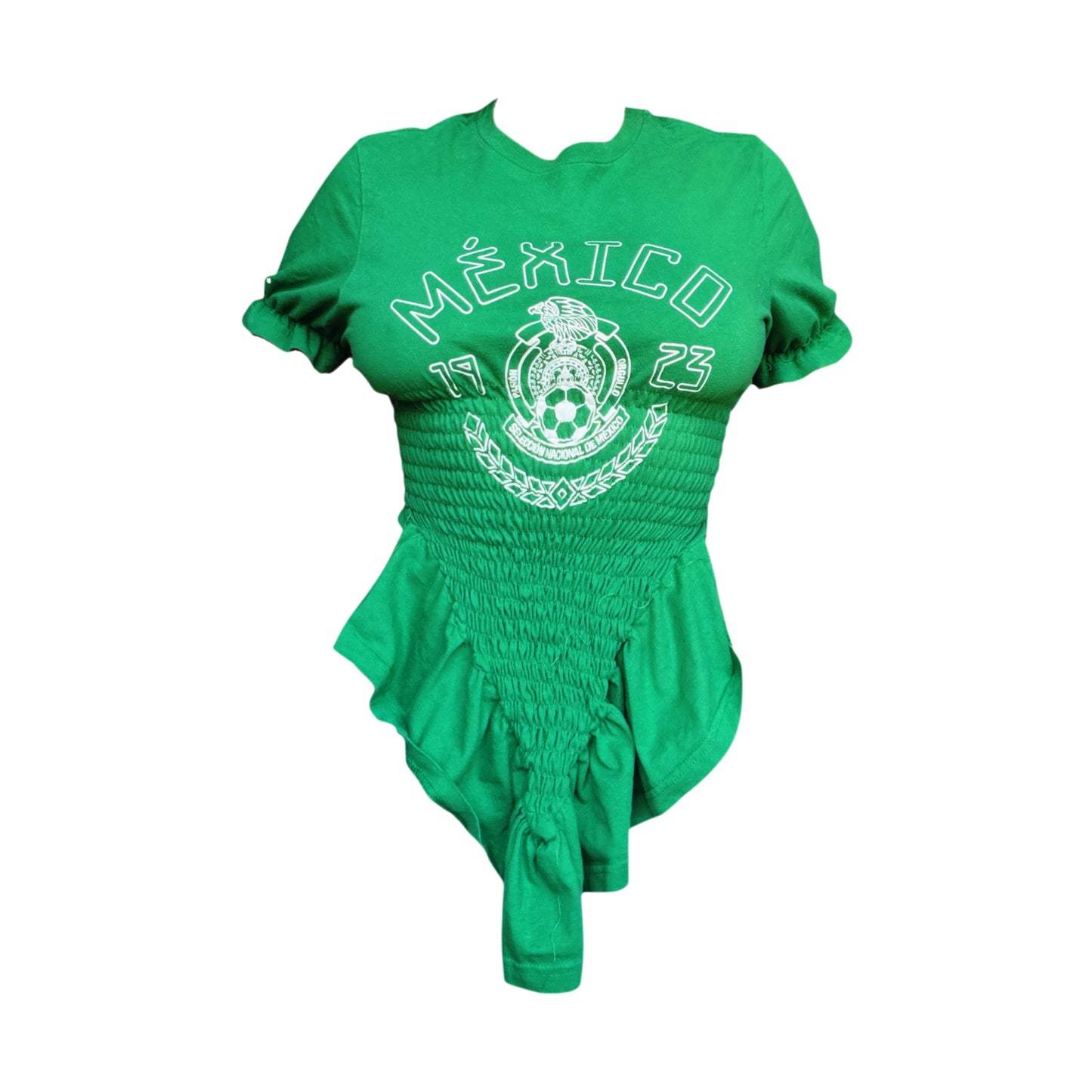 MEXICO SHIRRED TRIM TEE (S)