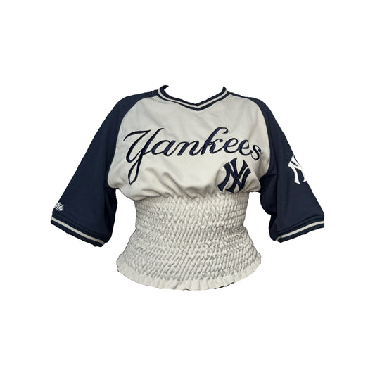 NY YANKEES SHIRRED JERSEY (S-M)