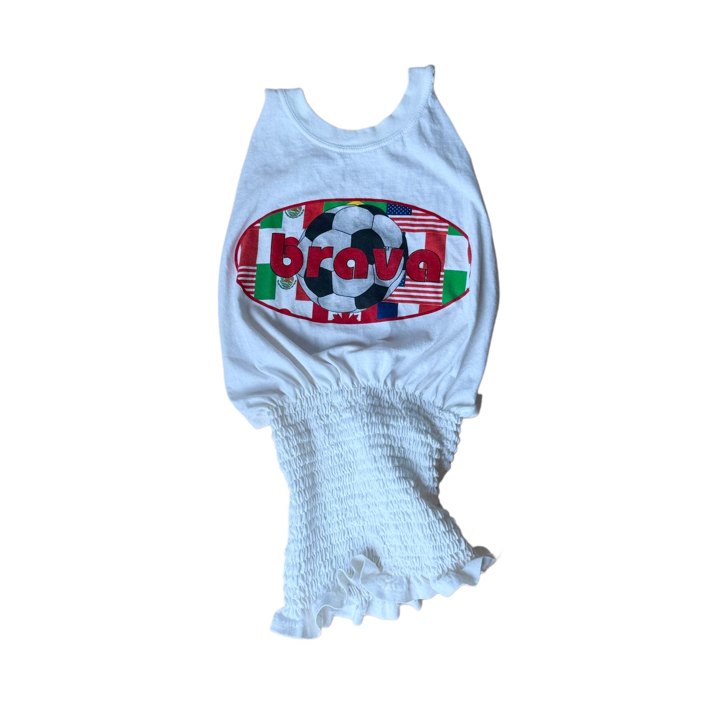 "BRAVA" shirred tee (S/M)