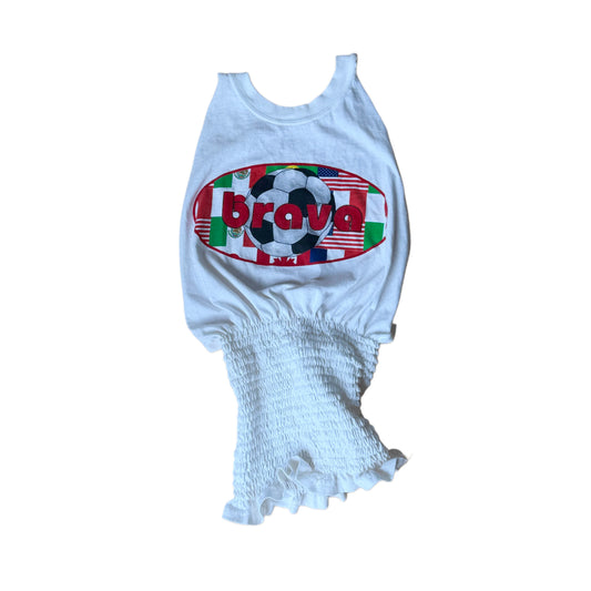 "BRAVA" shirred tee (S/M)