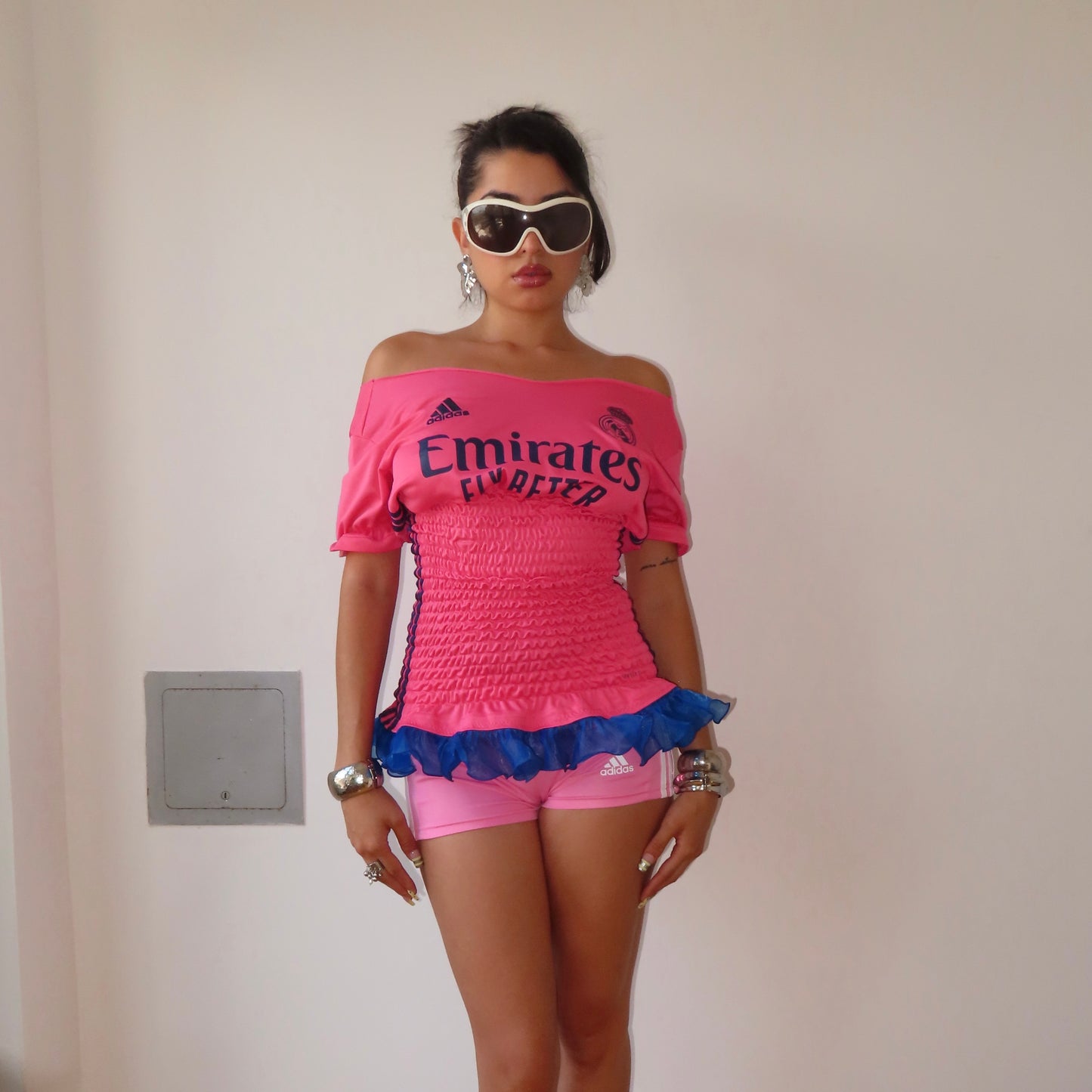 REAL MADRID SHIRRED DRESS/JERSEY (S-L)