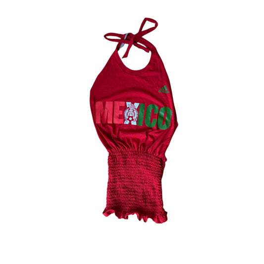MEXICO SHIRRED HALTER TEE (S/M)