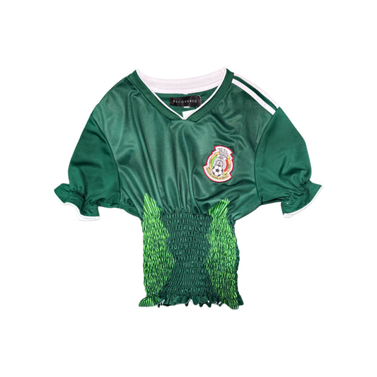 SHIRRED CROPPED MEXICO JERSEY (S)