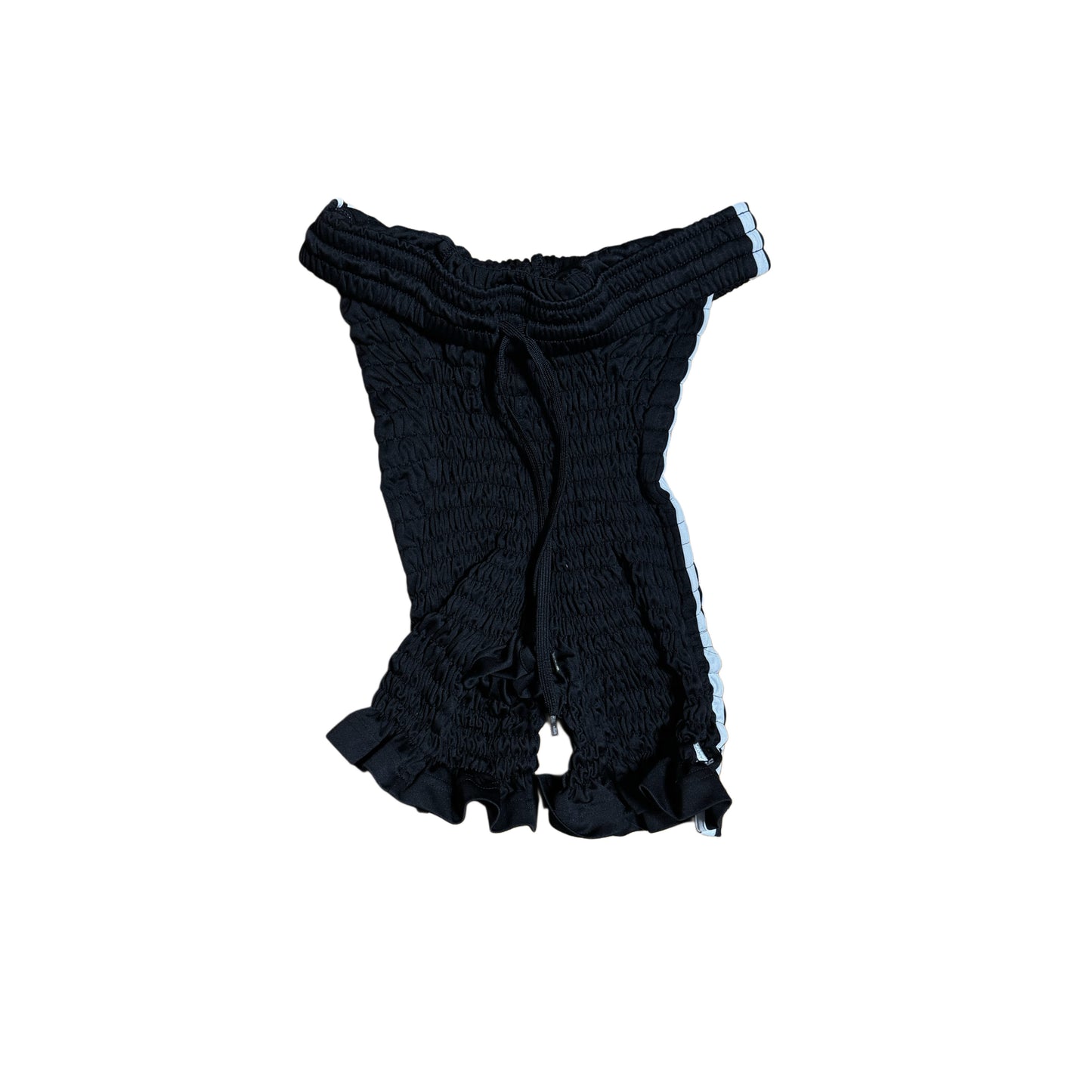 HIGH WAISTED SHIRRED SHORTS (S)