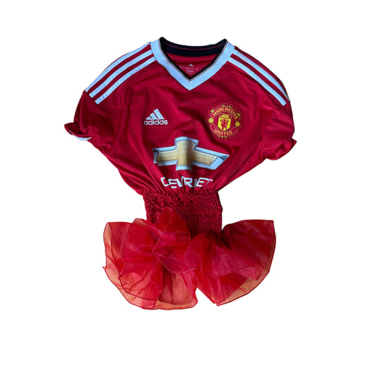 MANCHESTER UNITED SHIRRED JERSEY W TRIM (S)