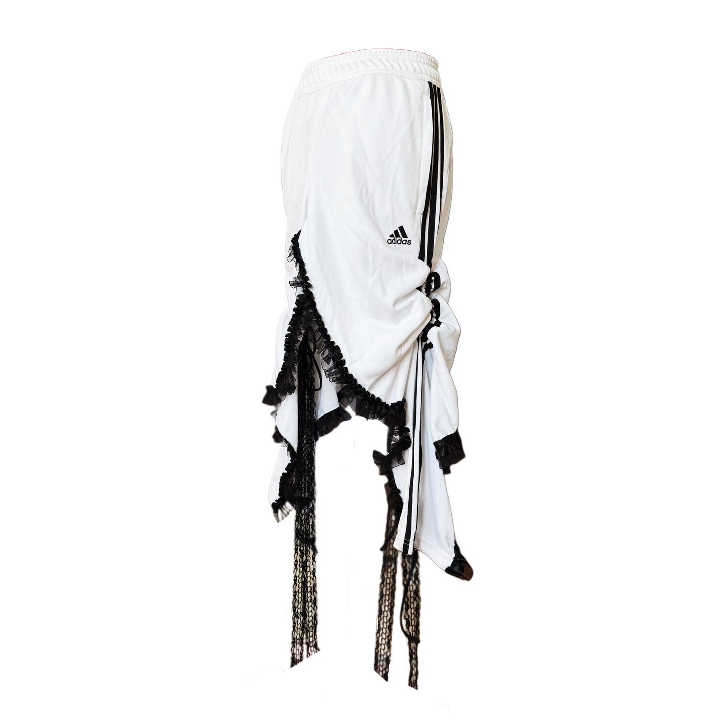 REWORKED ADIDAS SKIRT WHITE/BLACK (S)