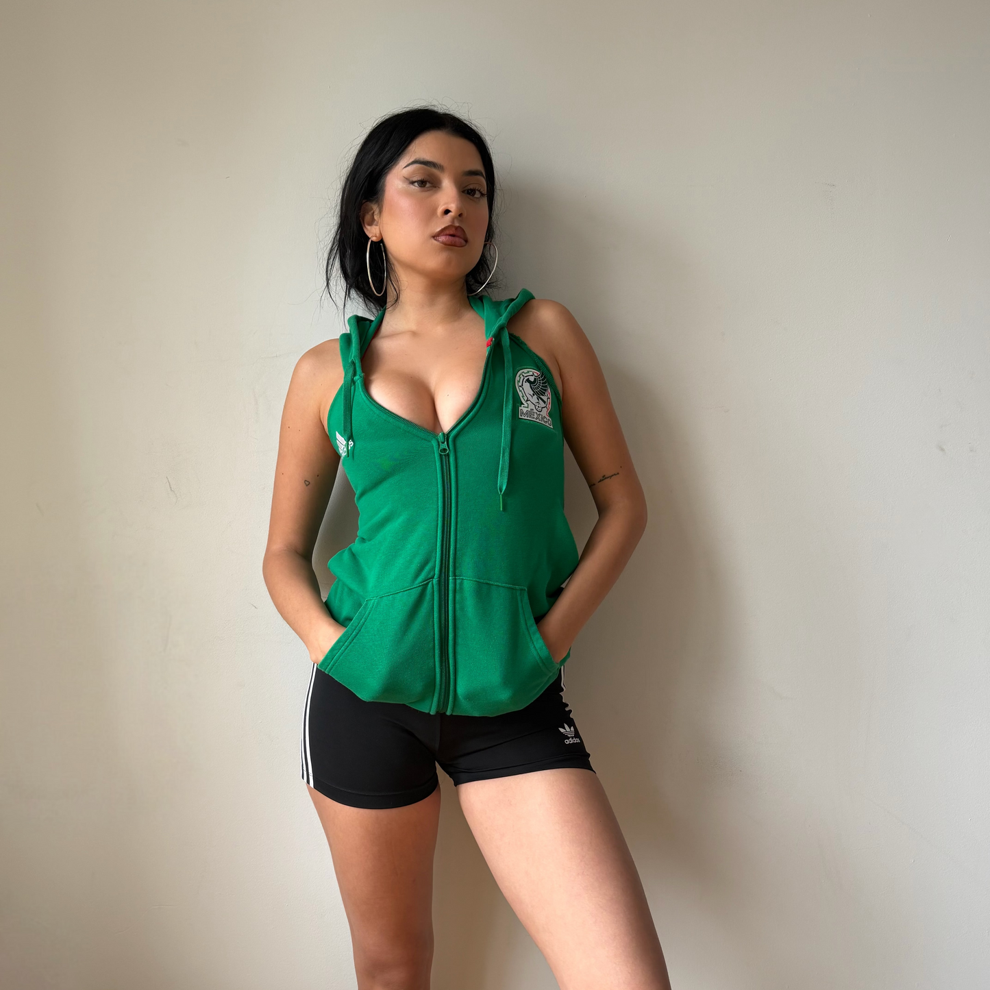 MEXICO REWORKED HOODIE TOP (XS-S)